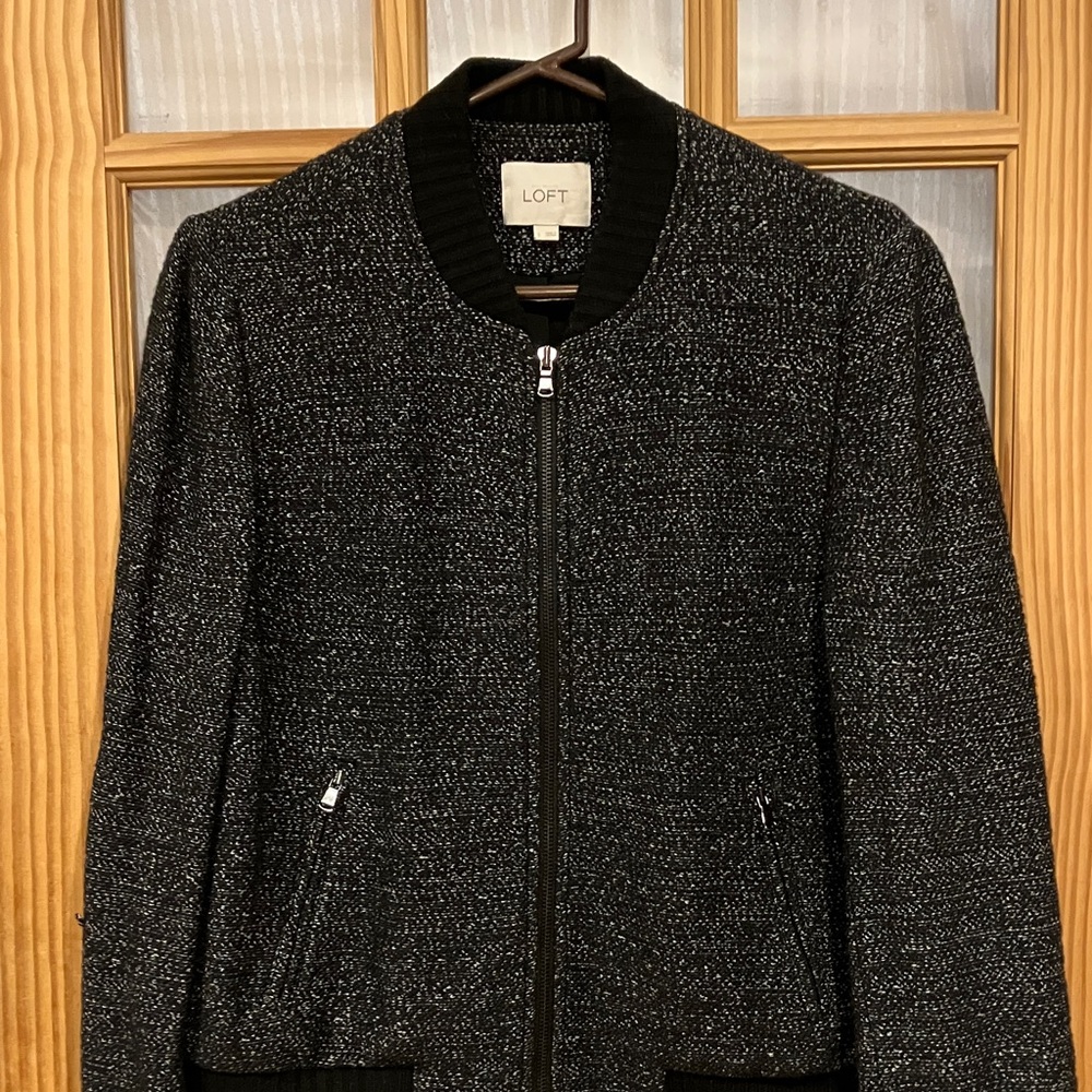 LOFT Women's Charcoal Bomber Jacket